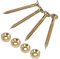 4 Sets Gitarrenhalsgelenk Buchsen Set Basshals Befestigungsschrauben Metall Ferrule Bolt Zubehör für E-Gitarre und Bass(Gold)