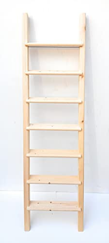 Escalera de madera maciza para altillo, litera, dormitorio con diferente altura y ancho que ahorra espacio (Ancho 45 cm, altura 105 cm)