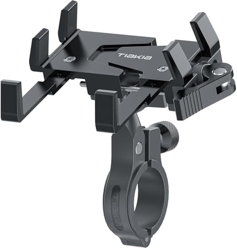 Tiakia Bike Phone Mount Holder, 360° Rotation for 4.5-7 Inch Handlebar