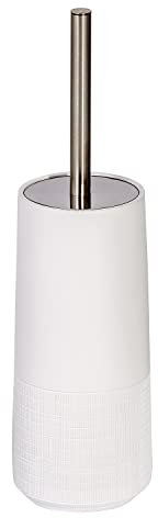 Strata White Bathroom Accessory Set (Toilet Brush & Holder)