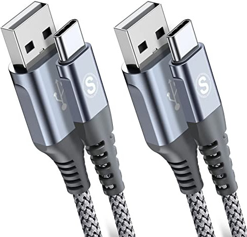 2-Pack 5M USB C Cable 3.1A Fast Car Charger Cable Compatible for iPhone 16 15 Plus Pro Max, Samsung Flip/Fold 6 5 4 3 S10 S9 S8 S20 S21 S22 S23 S24 A15/14/13/12 A35/A34 A55/54, Pixel 8 7 6, Tablets