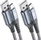 2-Pack 5M USB C Cable 3.1A Fast Car Charger Cable Compatible for iPhone 16 15 Plus Pro Max, Samsung Flip/Fold 6 5 4 3 S10 S9 S8 S20 S21 S22 S23 S24 A15/14/13/12 A35/A34 A55/54, Pixel 8 7 6, Tablets