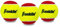 Franklin Sports Drucklose Tennisbälle, offizielle Größe, Niederdruck-Tennisbälle, ideal für Training und Übung, 3er-Pack Dosen mit niedriger Sprungkraft, alle Platz-Oberflächenbälle, Rot