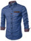 COOFANDY Hemd Herren Langarm Jeanshemd Denim Hemd Rockabilly Regular Fit Freizeithemd Langarmhemd Cowboy-Style Hemd Männer Hemden B-SkyBlue M