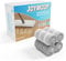 JOYMOOP Joymoop - Set di 4 ricariche per mocio piatto, panni lavabili in microfibra, ricambio per set di spazzole piatte o per mocio, confezione da 4, colore: grigio e strisce