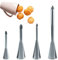4 Pack Piping Nozzles, Seamless Stainless Icing Piping Nozzle Tip Set Long Piping Tips for Cookie Cake