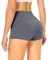TNNZEET Radlerhose Damen Hohe Taille Shorts Bauchweg Hotpants Kurze Sporthose Leggings Boxershorts für Yoga Gym (Dunkelgrau,L-XL)