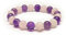 Bracelet Amour et Sagesse - Perles de 8mm - Améthyste et Quartz Rose- Pierre naturelle - Bijou Artisanal (21cm)