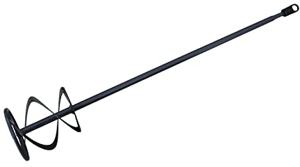 Spiral stirrer 120 x 600 mm with ring and SDS connection, grey powder-coated for fillers, tile adhesive, ready-made mortar etc.