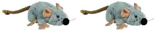 TRIXIE 45735 Katze Spielmaus, Plüsch, 7 cm, für Alle Rassengrößen, 1 Stück (2er Pack)