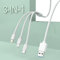 3 in 1 Multi Charger Cable, 1.8M Nylon USB Charging Cable With Micro USB Type C for Phone 16 15 14 13 12 11 Android Galaxy S22 S21 S20, Huawei, OnePlus, Kindle