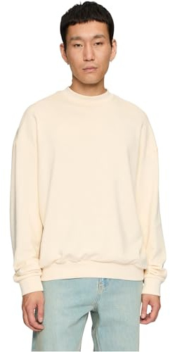 Urban Classics Men's Light Terry Crew Sweatshirt, Whitesand., XXXXXL