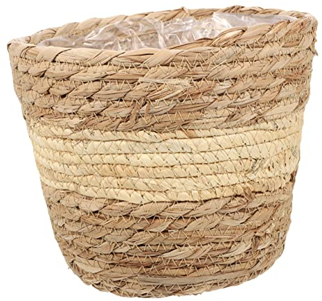 TOPBATHY Panier Tressé pour Fleurs Panier De Décoration Intérieure pour Plantes Et Fleurs pour Salon Chambre Et Bureau Simple Et Élégant Compacte Et Légère