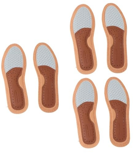 Mobestech 3paare Atmungsaktive Schuhsohlen Aus Schweißabsorbierend Rutschfeste Einlagen Bequem Für Fußpflege Und Druckentlastung Unisex Braun