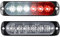 PICAA 2 Pièces Rouge+Blanc 6 LED Feux Stroboscopique Urgent Avertissement Flash Danger Lampe d'avertissement pour Véhicule Camion Remorque 12V-24V