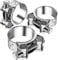 T Bolt Hose Clamps 56-59mm Exhaust Pipe Clamp 3 Pieces Heavy Duty Tube Clamps 304 Stainless Steel Bolt Clip Band Width 22mm for Exhaust Hose Water Pipe Attachment