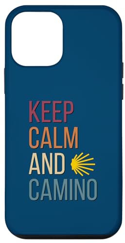 Coque pour iPhone 12 mini Typographie Keep Calm et Camino et coquille Saint-Jacques jaune