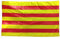 Bandera de Catalunya Senyera, Bandera 90cm x 150cm, Bandera Grande con Trabilla para Mástil y Cordones, Bandera Ligera para Deportes, Fútbol, Manifestaciones, Edificios, (Catalunya, 1 unidad)