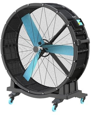ZKALQECNF Macchina del Vento Ventilatore da Pavimento Industriale ad Alta Potenza Industriale da 1,5 m di Grande Fabbrica di ventilatori elettrici mobili Ventilatore da Pavimento