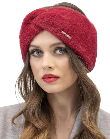 Vivisence Stirnband Damen Flauschig Gefüttert Verkreuzt Warm Herbst Winter 7093