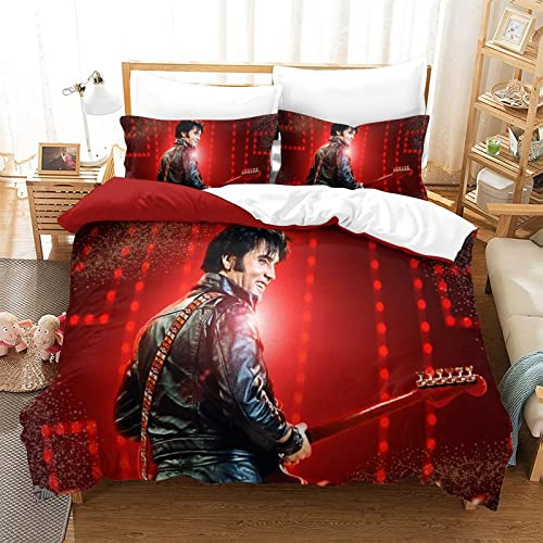 Shaari 3D Drucken Bettwäsche Set 135x200,Microfaser Einzelbett 1 Bettbezug Mit Reißverschluss + 1 Kissenbezüge 80x80