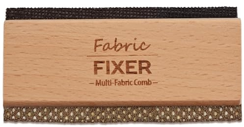 Multi-Fabric Sweater Comb with Natural Beech Wood Handle (Double Edge Design) Manual Fabric Defuzzer Wool Lint Shaver Comb Scraper for Clothing Pills, Furniture, Sheets and Fabrics