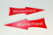 Pfeil Schild mit eigenem Text - Wunschtext Wegweiser - Verschiedene Größen - Wetterfest - Pfeilwegweiser (Rot)