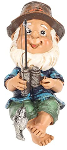 Angeln Sitter Lustige UV-beständige Dekorative Outdoor-Gartenstatue Rasenzwerg