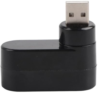 Dioche USB-Port-Splitter, USB-Hub für Laptop, USB-Hubs, Anschlüsse, USB 2.0, Dreh-Splitter-Adapter, Hub, USB-Splitter für PC, Notebook, Laptop (Black)