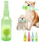 Jatmira Tennis Ball in Bottle Dog Toy [2025 New Upgrade] Reinforced and Thickened Rubber Bottle Dog Chew Toy with Ball Squeaky Fetch Toy Tough (Green, Medium)