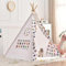 Kindertipi Spielzelt, Tipi Zelt für Kinder, Zelt Kinderzimmer Deko, Kinderzelt Für Drinnen Spielzelt Indoor Spielzimmer, Spielzelt für Mädchen & Jungen, Baumwolle und Hanf (1.35 m,Eule)