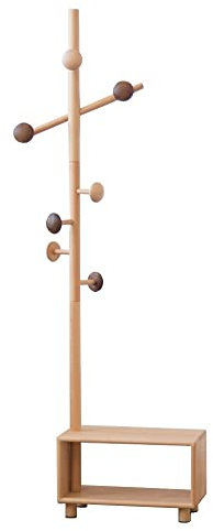 GUIXAN Multifunktionaler Garderobenständer mit 3-stufiger Schuhbank, Garderobenständer für den Eingangsbereich, Schuhregal mit 9 Aufhängehaken, 3-in-1-Flurbaum für Eingangsbereich, Flur,