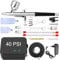 Powate 40 PSI Airbrush Kit, Dual-Action Multi-Function Airbrush Set with Compressor Portable for Cake Decoration, Makeup, Art Craft, Nail Design, Tattoo Model, Painting,Black