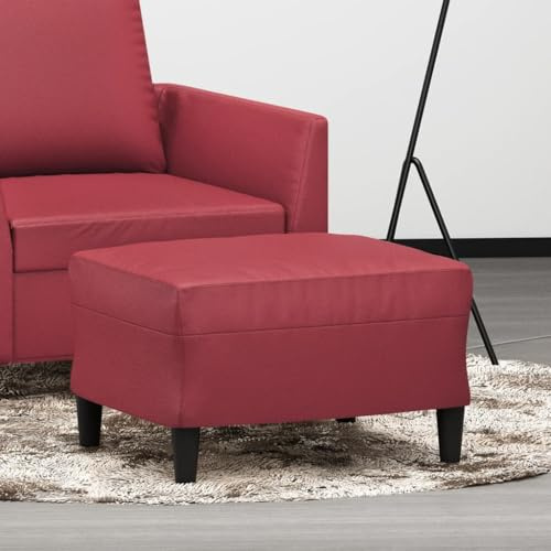 Générique Repose-Pied Rouge Bordeaux 60x50x41 cm Similicuir,Meubles,Poufs,Rouge,5.85 KG,349291