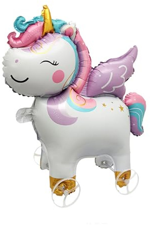 Einhorn Luftballon, Magischer Einhorn Folienballon, Einhorn Deko Kindergeburtstag, Einhorn Ballon, Pastell Regenbogenfarben, Party Dekoration