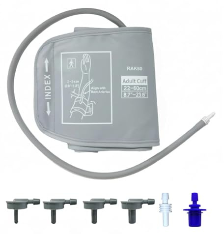 Replacement Extra Large Cuff for Omron BP Monitors 22-60CM, Adjustable XL Blood Pressure Cuff with 6 Universal Interface, Blood Pressure Monitors Large Cuff Compatible