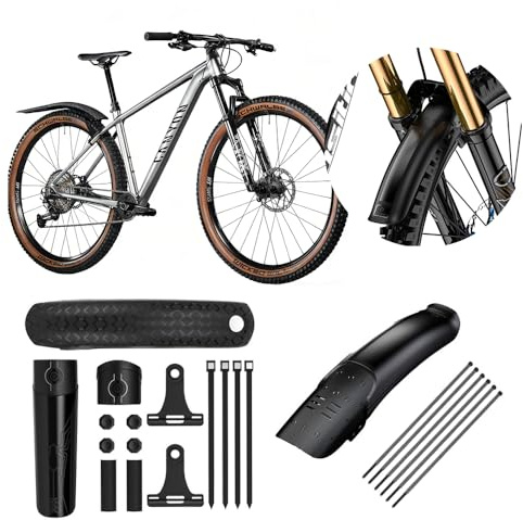 Nzkeuf Fahrrad Schutzblech Set, Schutzblech Mountainbike Vorne & Hinten, 24-29 Zoll MTB Schutzbleche, Reifenbreiten von 50–70 mm, Abnehmbares Design, Bohrfreie Montage, für Fahrräder Rennrad