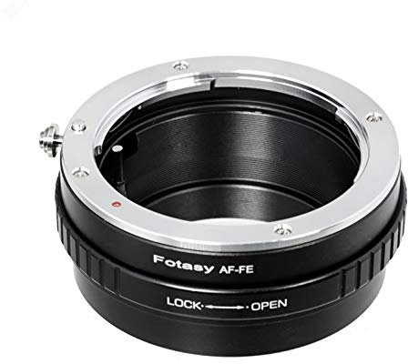 Fotasy ANAF Kamera-Adapter, für Sony-Kameras mit Minolta-Objektiven, AF-NEX-Objektiv, E-Mount, Schwarz