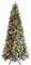 WeRChristmas Pre-Lit Slim Snow Flocked Spruce Christmas Tree with 400 Chasing Warm LED Lights, 7 feet/2.1m