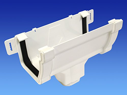 OSMA blanco 111 mm canalón de running de salida para Stormline tremel sistema de canalones 8T806 W