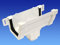 OSMA blanco 111 mm canalón de running de salida para Stormline tremel sistema de canalones 8T806 W