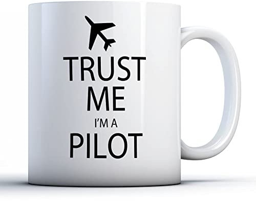 Finger prints - Trust Me I'm A Pilot - Printed Mug, Ceramic, 11fl.oz.