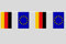 U24 Flaggenkette Deutschland - Europa 10,40 m Fahne Flagge Fahnenkette Freundschaft