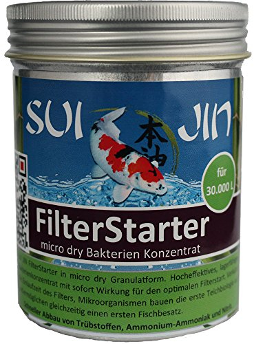 SUI JIN Teichprodukte Filterstarter Micro Dry Konzentrat (€ 13,63/100ml) für 30.000 L (180 ml)