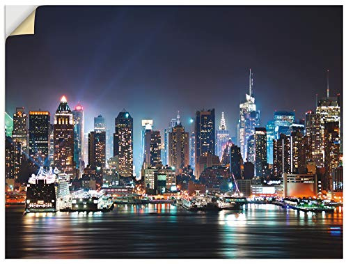ARTland Wanddeko Wandtattoo selbstklebende Vinylfolie New York City Skyline USA Städte Amerika Times Square T5WT