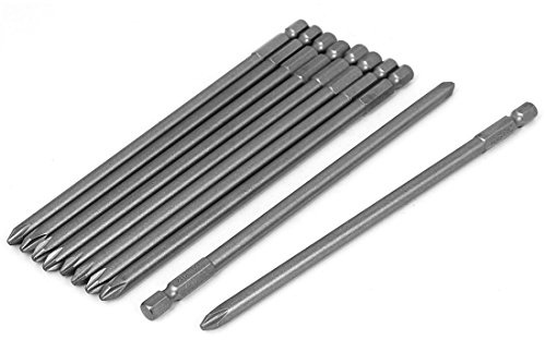sourcing map Brocas 6mm x 150mm PH2 Magnético Phillips Destornillador 10pcs