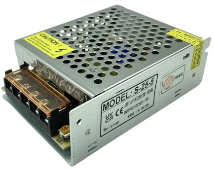 LianShi 5V 5A 25w Transformateur stabilisateur de tension d'alimentation à découpage avec protection contre les courts-circuits AC220V à DC5V Pour l'automatisation industrielle, Lumières LED