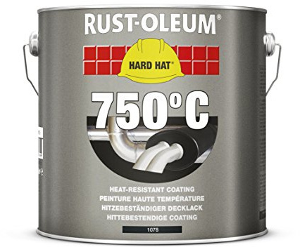 RUST-OLEUM 1078.2.5 Hard Hat Topcoat Heat Resistant, For Temperatures Up To 750 Degree C, Black