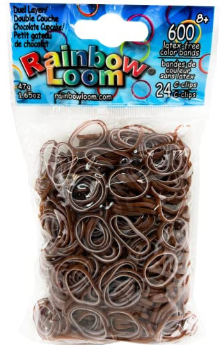 Rainbow Loom Chocolate Elastic Bands, Toy, 1 Bag, 2.9 x 9.8 cm