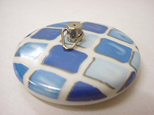 TAPON BAÑERA Lavabo BIDE Fregadero Standard Porcelana Mosaico Azul